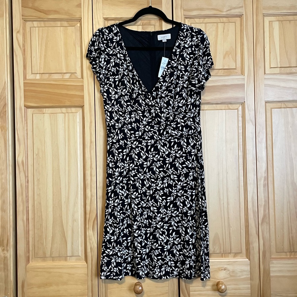 NWT Loft faux wrap dress